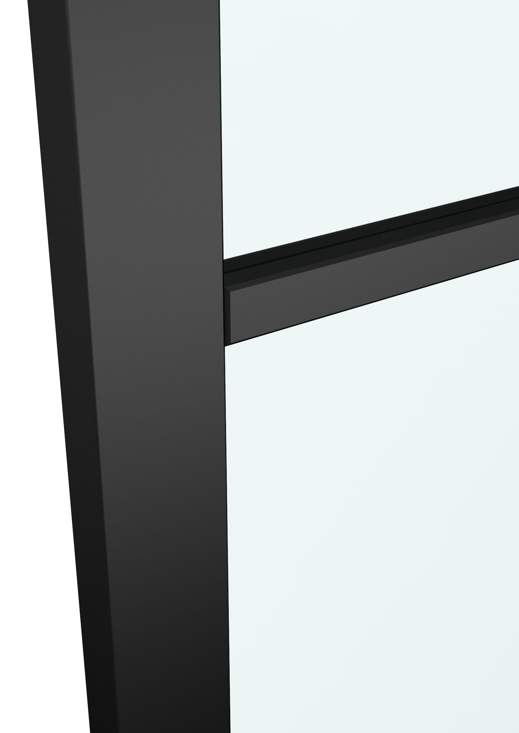 573x1981x35mm Heritage Slim Profile Black Primed Clear Glazed Internal Doors