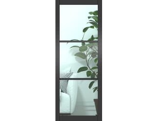 Heritage Slim Profile Black Primed Clear Glazed Internal Doors