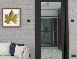 Kensington Black Primed 4L Glazed Internal Doors