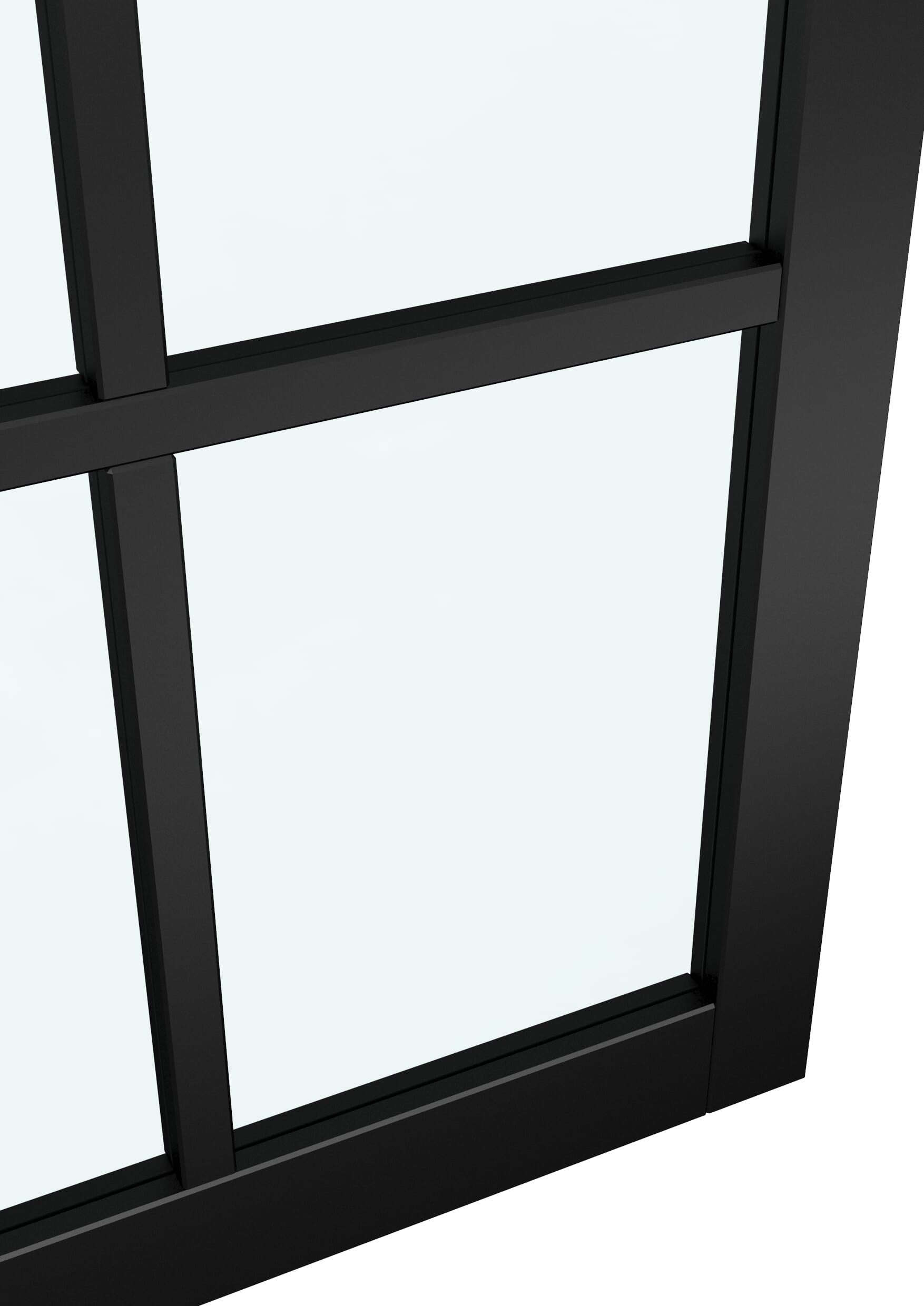 762x1981x35mm (30") Mayfair Black Primed 8L Glazed Internal Doors