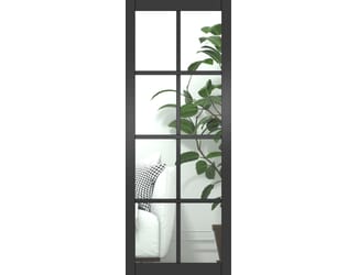 Mayfair Black Primed 8L Glazed Internal Doors