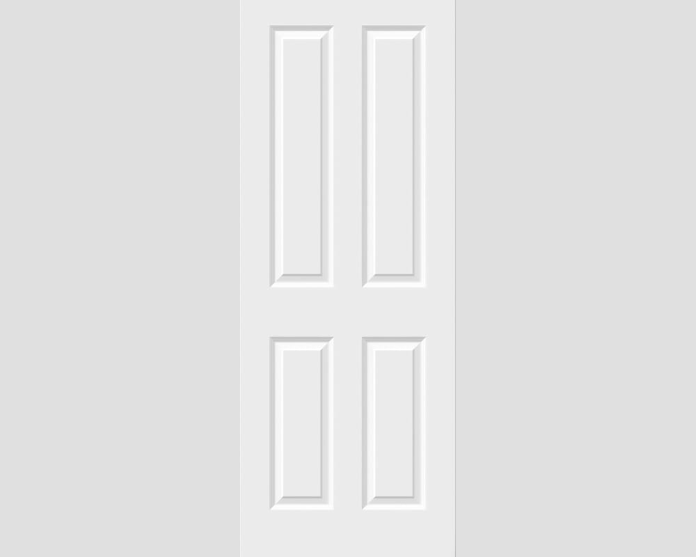 610x1981x44mm (24") White Smooth 4 Panel Fire Door
