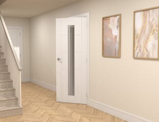Essentials Iseo White 1 Light Internal Doors