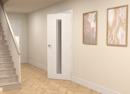 Essentials Iseo White 1 Light Internal Doors