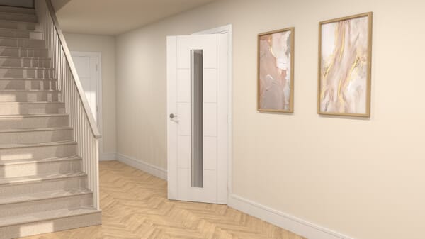 Essentials Iseo White 1 Light Internal Doors