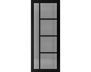 Brixton Black Prefinished - Smoked Glass Internal Doors
