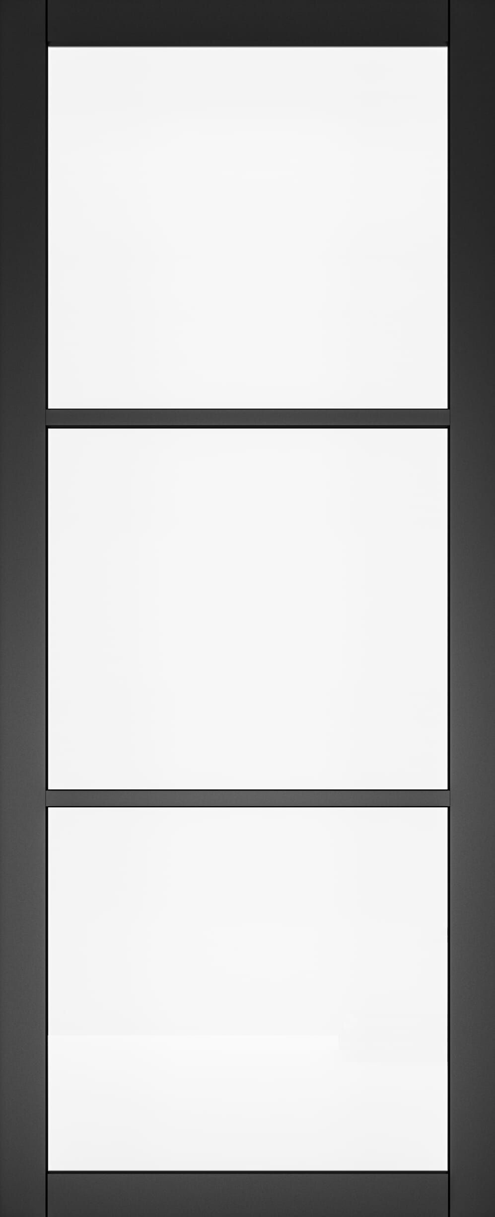 Camden Black Prefinished - Clear Glass Internal Doors