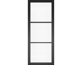 Camden Black Prefinished - Clear Glass Internal Doors