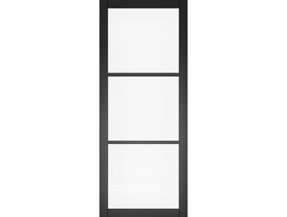 Camden Black Prefinished - Clear Glass Internal Doors Image