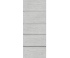 Deanta Architectural Flush Light Grey Ash with Horizontal Inlay - Prefinished Internal Doors