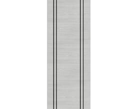 Architectural Flush Light Grey Ash with Vertical Inlay - Prefinished Internal Doors