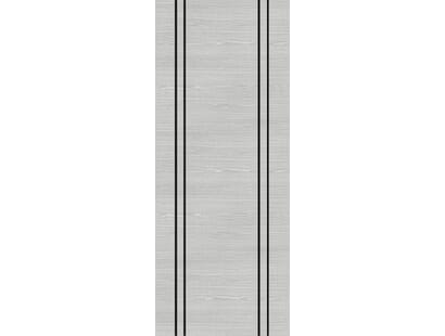 Deanta Architectural Flush Light Grey Ash With Vertical Inlay - Prefinished Fire Door Image