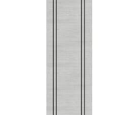 Deanta Architectural Flush Light Grey Ash with Vertical Inlay - Prefinished Internal Doors