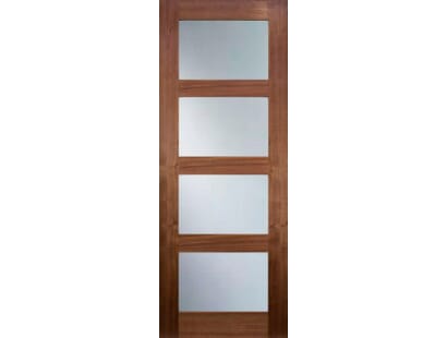 Coventry Walnut Glazed - Clear Prefinished Internal Doors Image