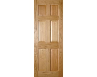 Oxford 6 Panel Oak - Prefinished Fire Door