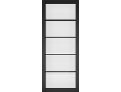 Shoreditch Black Prefinished - Clear Glass Internal Doors Image