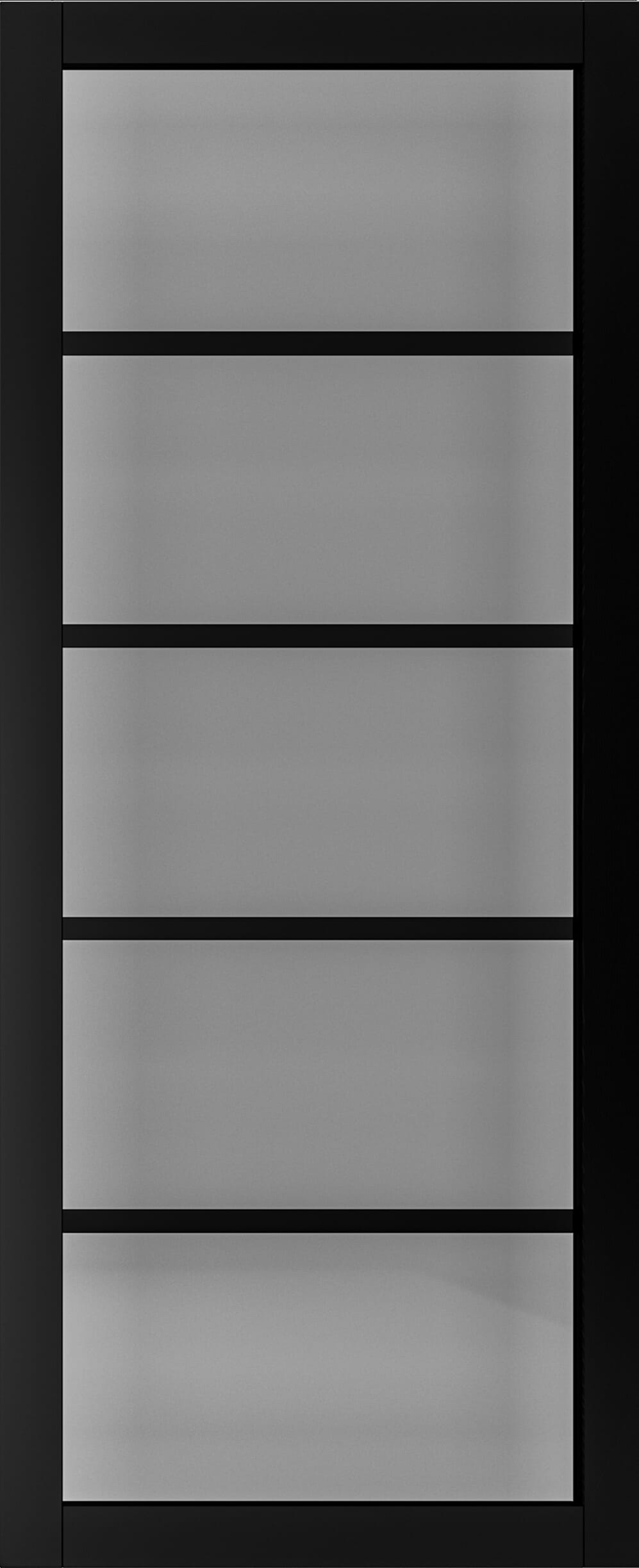 Shoreditch Black Prefinished - Smoked Glass Internal Doors