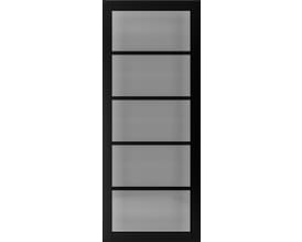 Shoreditch Black Prefinished - Smoked Glass Internal Doors