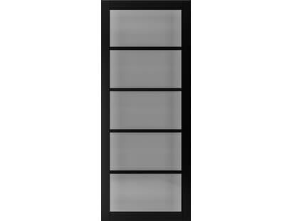 Shoreditch Black Prefinished - Smoked Glass Internal Doors Image