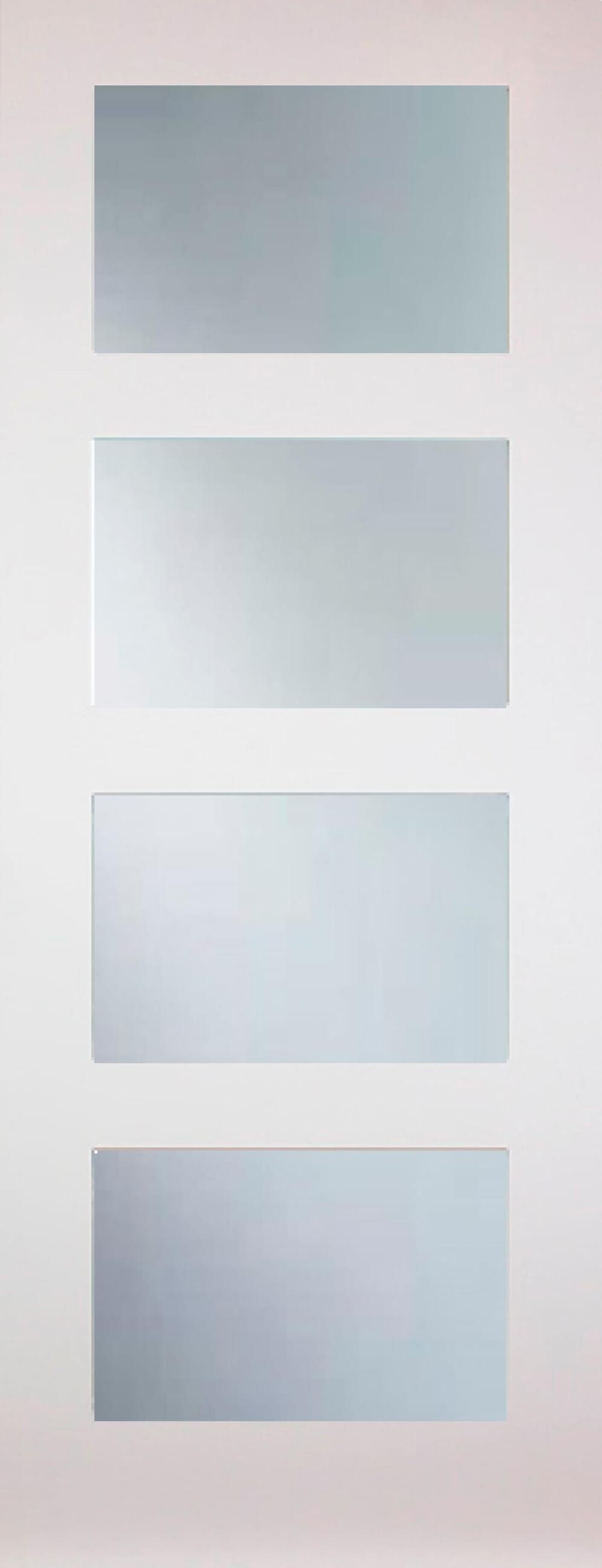 2040 x 726 x 40mm Coventry White 4 Light Clear Glass Internal Door