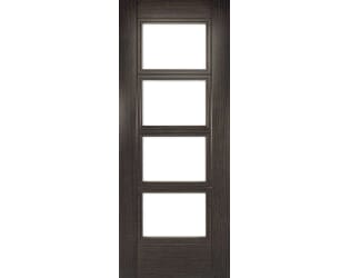Montreal Dark Grey Ash Glazed - Prefinished Fire Door