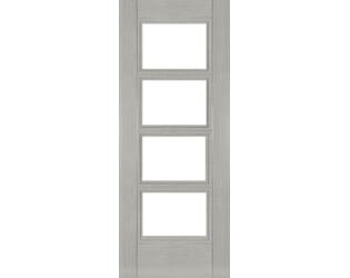 Montreal Light Grey Ash Glazed - Prefinished Fire Door