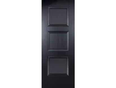 Amsterdam Black 3 Panel Fire Door Image