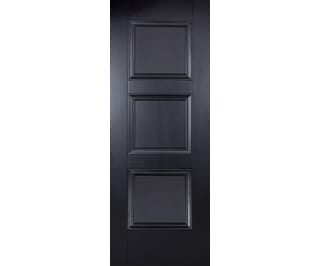 Amsterdam Black 3 Panel Fire Door