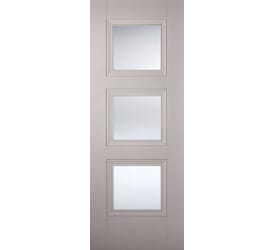 Amsterdam Grey 3 Light - Clear Glass Internal Doors