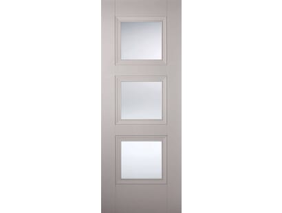 Amsterdam Grey 3 Light - Clear Glass Internal Doors Image