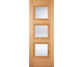 Amsterdam Oak - Clear Glass Prefinished Internal Doors