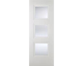 Amsterdam White 3 Light - Clear Glass Internal Doors