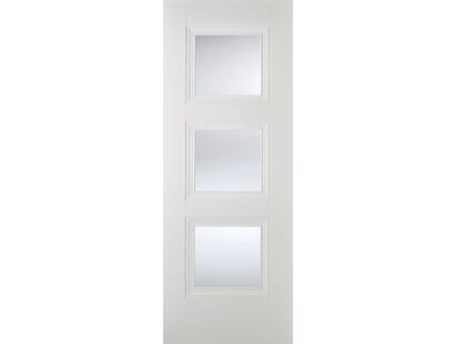 Amsterdam White 3 Light - Clear Glass Internal Doors Image