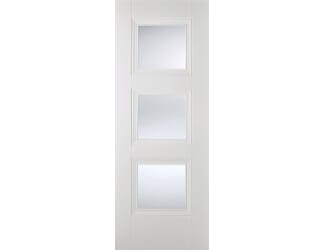 Amsterdam White 3 Light - Clear Glass Internal Doors