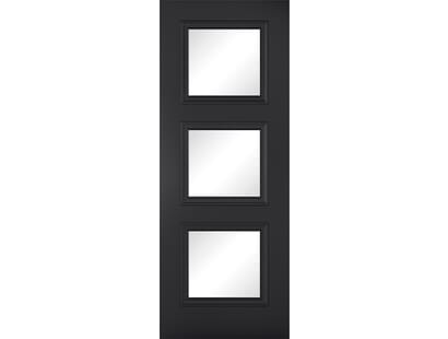 Antwerp Black Clear Glazed Internal Doors Image