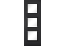 762x1981x35mm (30") Antwerp Black Clear Glazed Door