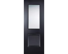 Arnhem Black 1L/1P - Clear Glass Internal Doors