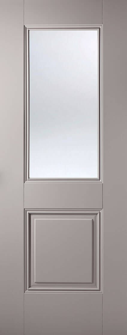 Arnhem Grey 1L/1P - Clear Glass Internal Doors