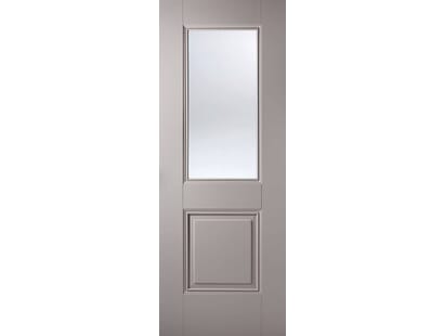 Arnhem Grey 1l/1p - Clear Glass Internal Doors Image
