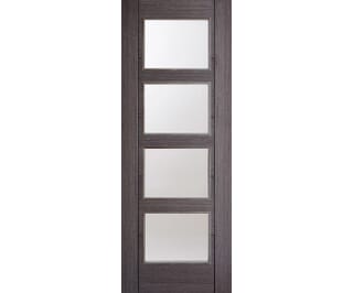 Vancouver Ash Grey 4 Light - Clear Glass Prefinished Internal Doors