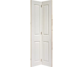 4 Panel White Textured Bi-fold Internal Doors