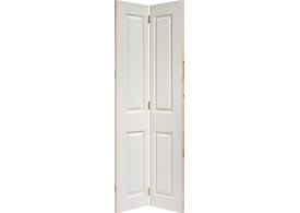 762x1981x35mm (30") Textured White 4 Panel Bifold Door