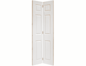 6 Panel White Textured Internal Folding Doors