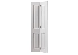 1981mm x 610mm x 35mm (24") White Grained Canterbury Bi-Fold   Door
