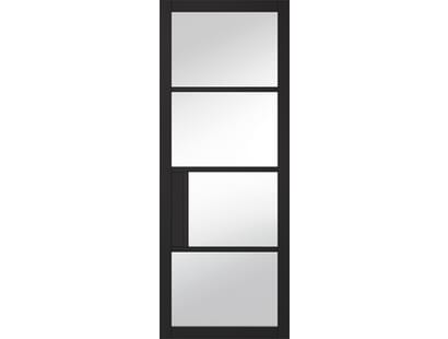 Chelsea Clear Glazed Black Internal Doors Image