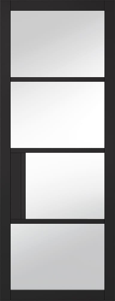 1981 x 838 x 35mm (33") Chelsea Clear Glazed Black  Internal Door