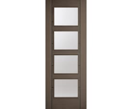 Vancouver Choco Grey 4 Light - Clear Prefinished Internal Doors