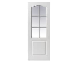 2032mm x 813mm x 35mm (32") White Grained Classique 6 Light   Door