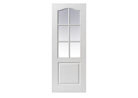 2032mm x 813mm x 35mm (32") White Grained Classique 6 Light   Door