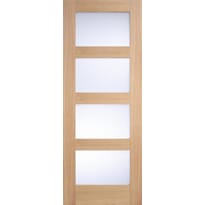 Contemporary 4l Oak Frosted Glass Image